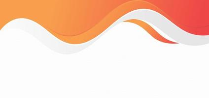 Abstract orange curved and wave on white background. vector