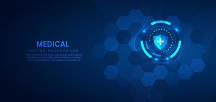 Medical technology and science concept and pattern background. vector