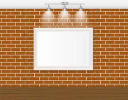 Frame on Brick Wall for Your Text and Images vector