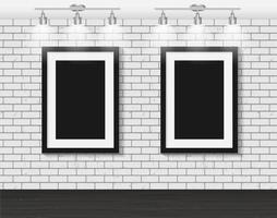 Frame on Brick Wall for Your Text and Images vector