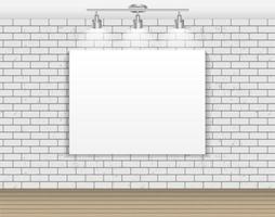 Frame on Brick Wall for Your Text and Images vector