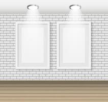 Frame on Brick Wall for Your Text and Images vector