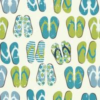 playa, seamless, retro, grunge, plano de fondo, con, chanclas vector