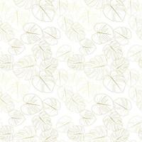 Monstera leaves seamless pattern natural tropical background. vector