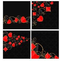 Abstract background with card suits for design. vector