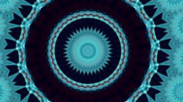 Cool Teal and Black Vibrant Kaleidoscopic Element video