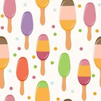 Retro Ice Cream Seamless Pattern Background. Vector Illustration