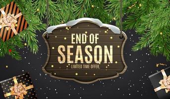 Winter End of Season Sale Background Design. vector