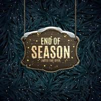 Winter End of Season Sale Background Design. vector