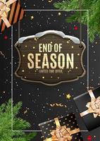 Winter End of Season Sale Background Design vector