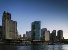 El distrito central de negocios de CBD y el área de Circular Quay Sydney, Australia