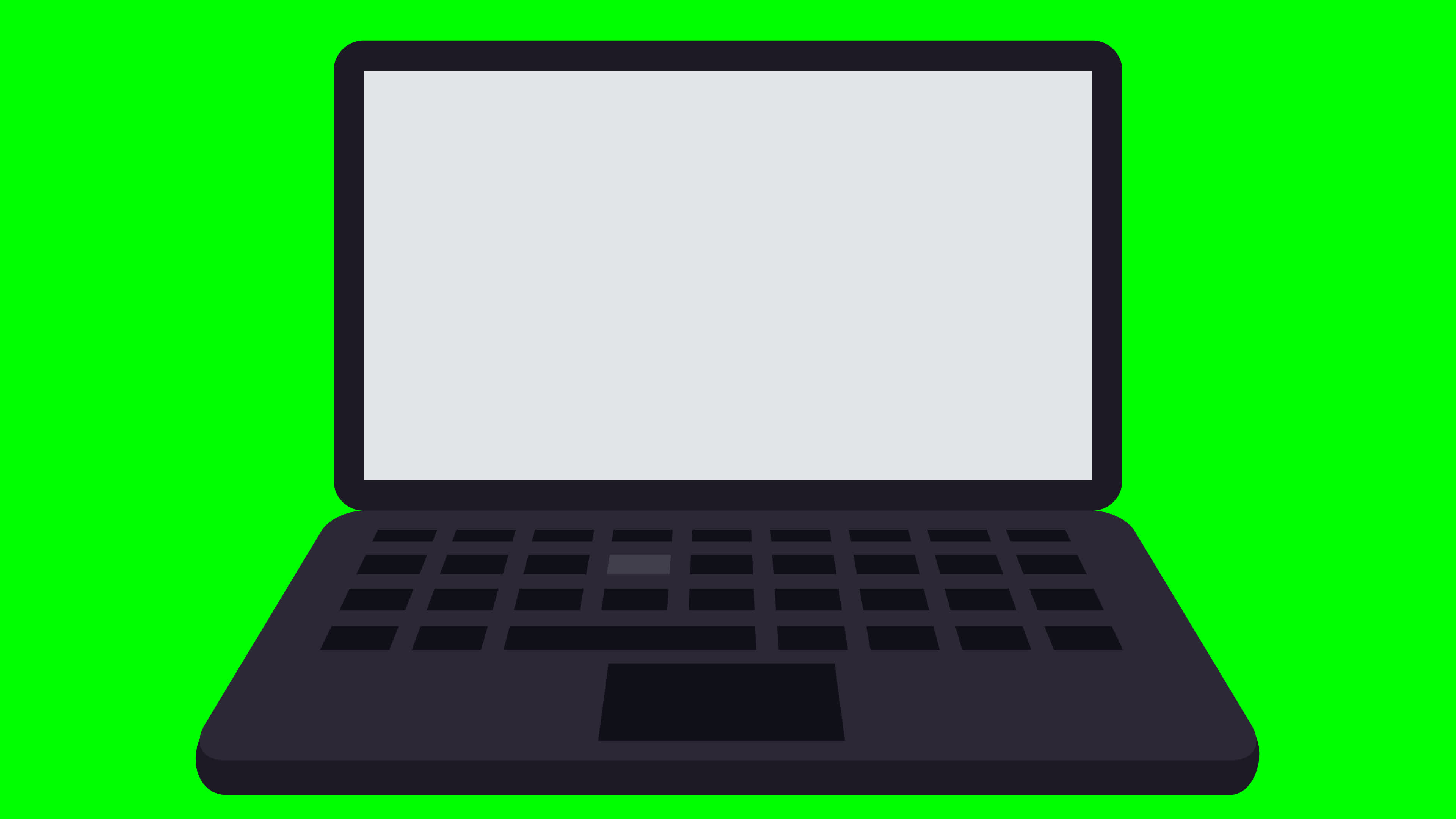 Animation of Typing Laptop with blank screen. Flat design open laptop.  3212778 Stock Video at Vecteezy