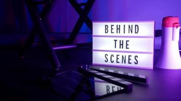 caja de luz detrás de escena en estudio