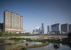 Cotai Strip Casino Resorts vista del horizonte de Taipa en Macao, China foto