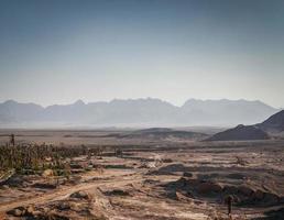 Desert landscape view in Garmeh oasis near Yazd Southern Iran photo