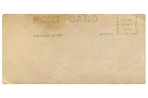antigua postal en blanco foto