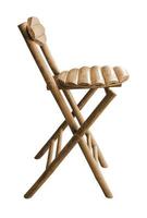Bamboo folding bar chair isolated. photo