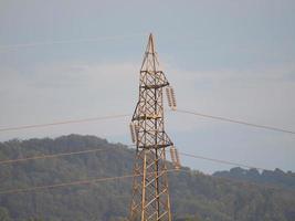 torre de línea de transmisión foto