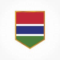 The Gambia flag vector with shield frame