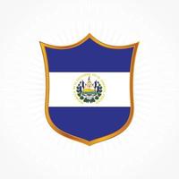 El Salvador flag vector with shield frame