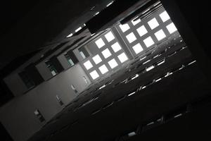 Daylight from the clerestory on the top of the high rise building photo