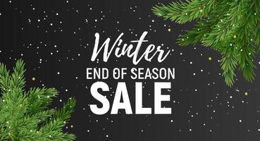 Winter End of Season Sale Background Design. vector