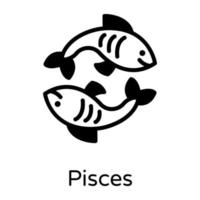 Pisces  Zodiac sign vector