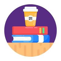 Books Stack and Notebook vector