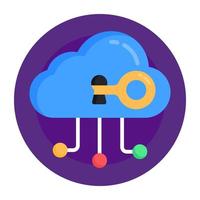Cloud Security and protection vector