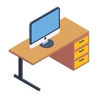 Computer Desk Table vector
