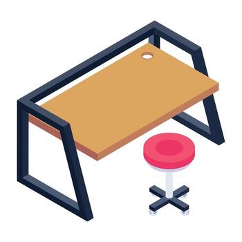 Computer Desk Table vector