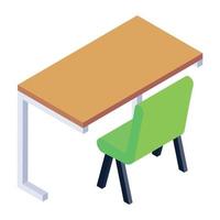 Workbench and Office table vector