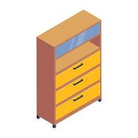 Books Rack and cabinet vector