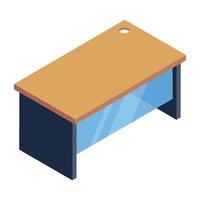 Workbench and Office table vector