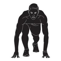 fitness and healthcare character silhouette illustration.
