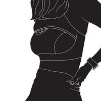 fitness and healthcare character silhouette illustration. vector