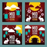 Mid Autumn Festival Card Template vector