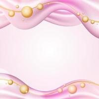 fondo rosa de lujo con acento dorado vector