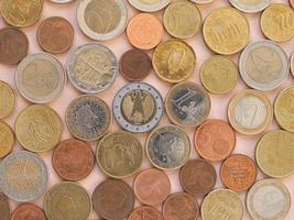 Euro coins, European Union background photo