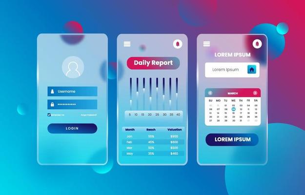 Login Page in Glass Morphism Effect