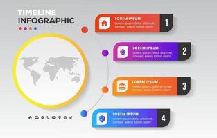 plantilla de infografía de línea de tiempo vector