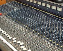 Analog soundboard mixer photo