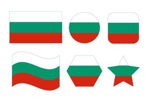 Bulgaria flag simple illustration for independence day or election vector