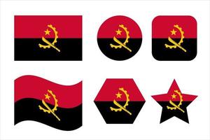 Angola flag simple illustration for independence day or election vector