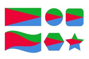 Eritrea flag simple illustration for independence day or election vector