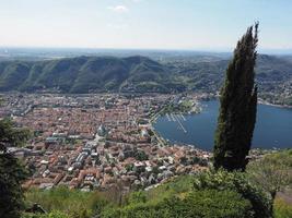 Aerial view of Como photo