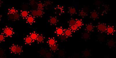 Dark red vector template with flu signs.