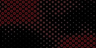 Dark Red vector pattern with magic elements.