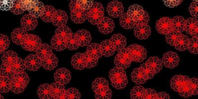 Dark Red vector texture with memphis shapes.