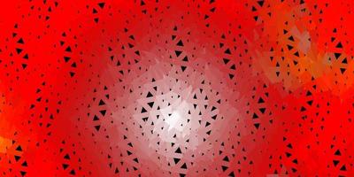 Light red, yellow vector triangle mosaic pattern.
